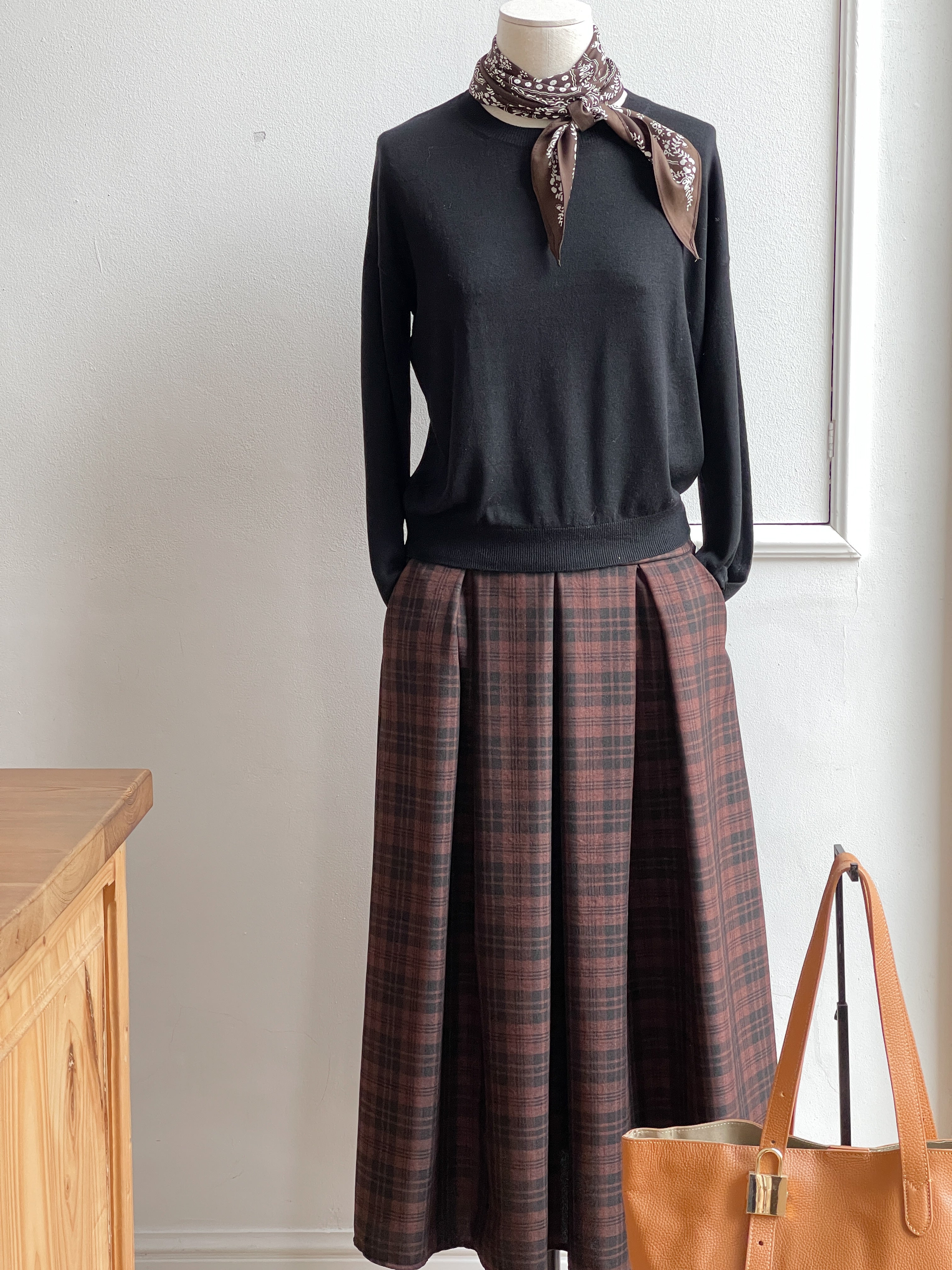 FALDA NORWICH MARRÓN