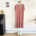 VESTIDO SOLEIL BEIGE-ROJO