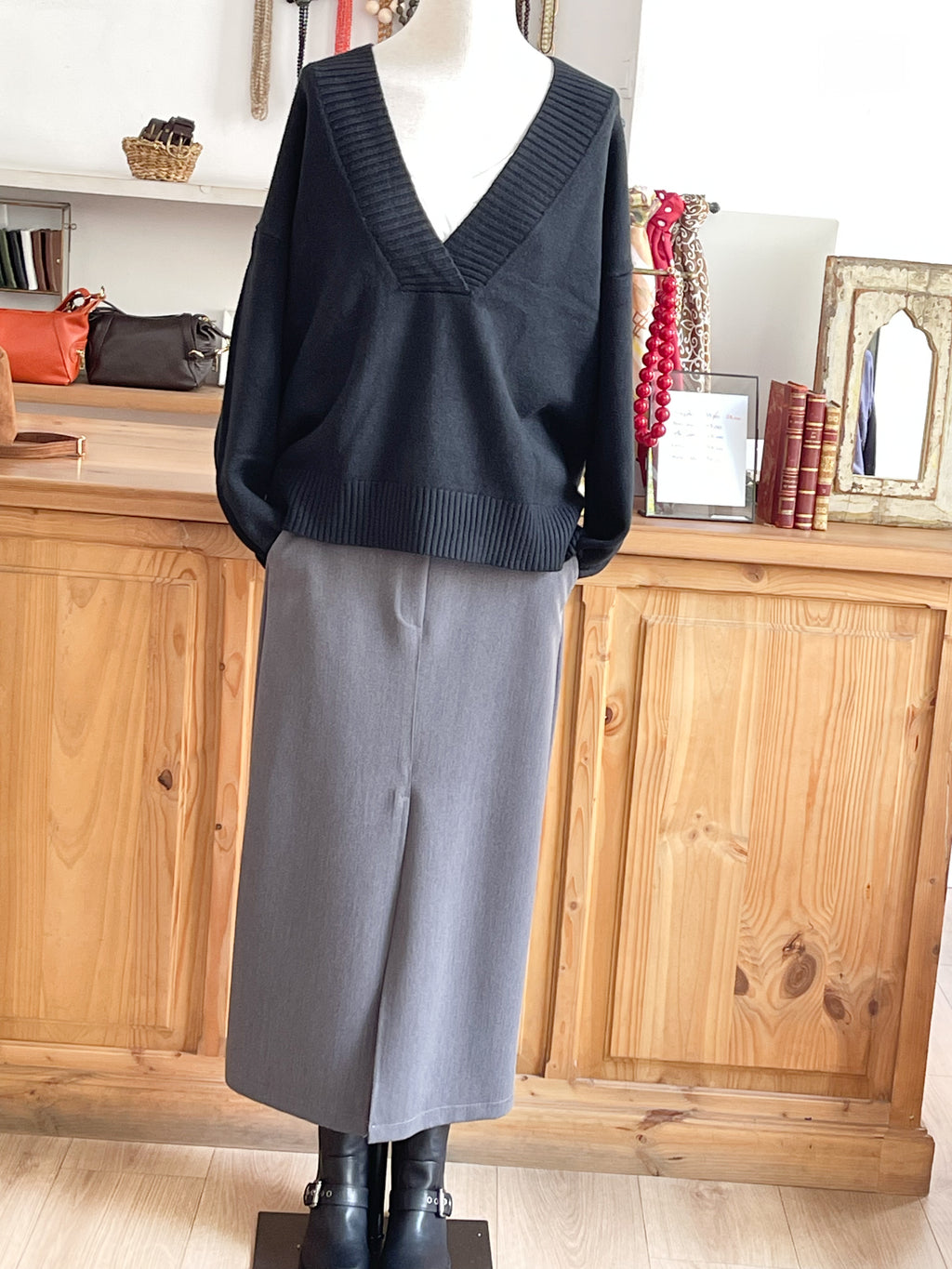 FALDA LORETO GRIS