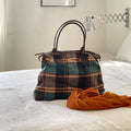 BOLSO CUADROS VERDE