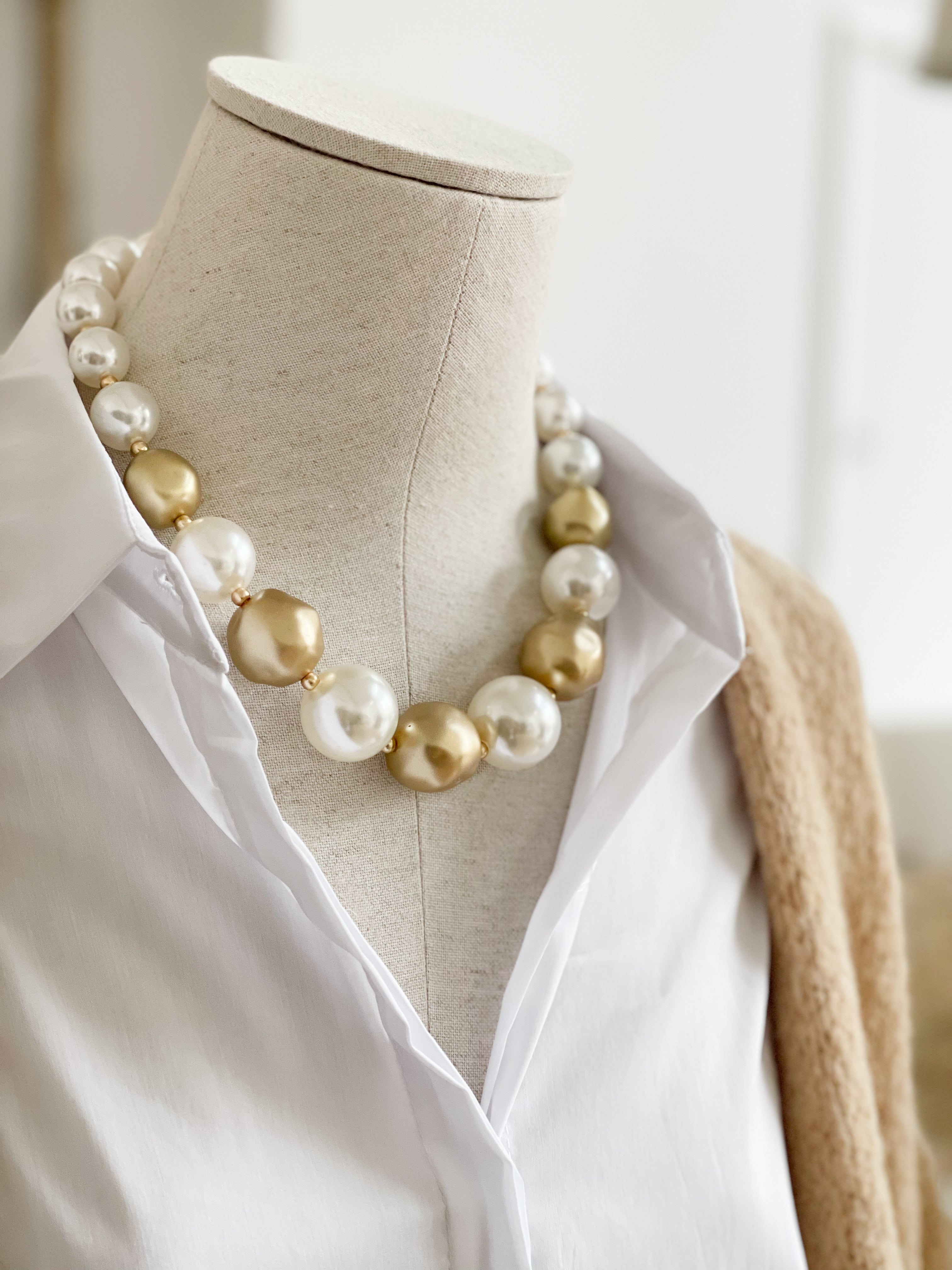 COLLAR PERLAS/DORADO