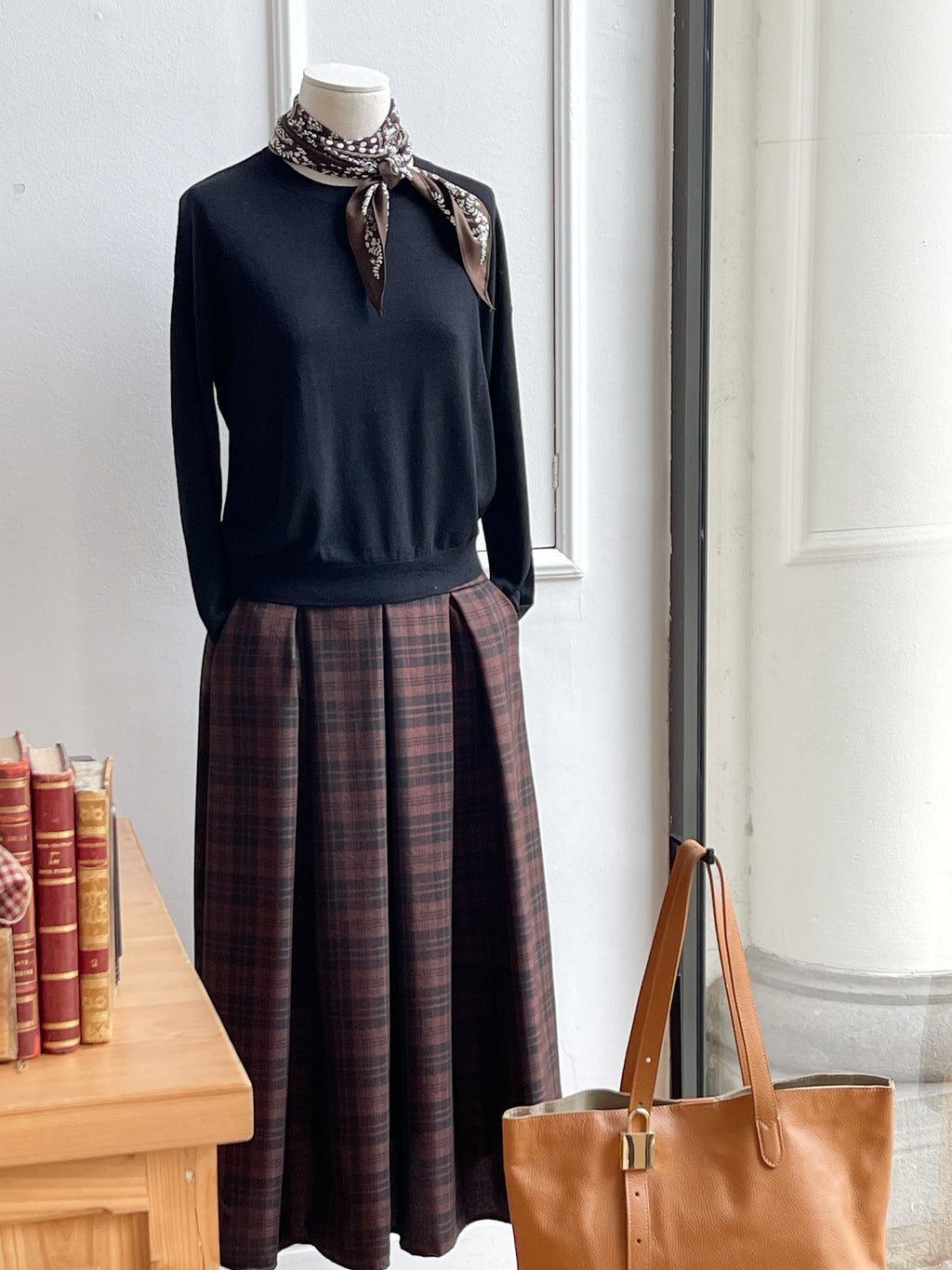 FALDA NORWICH MARRÓN