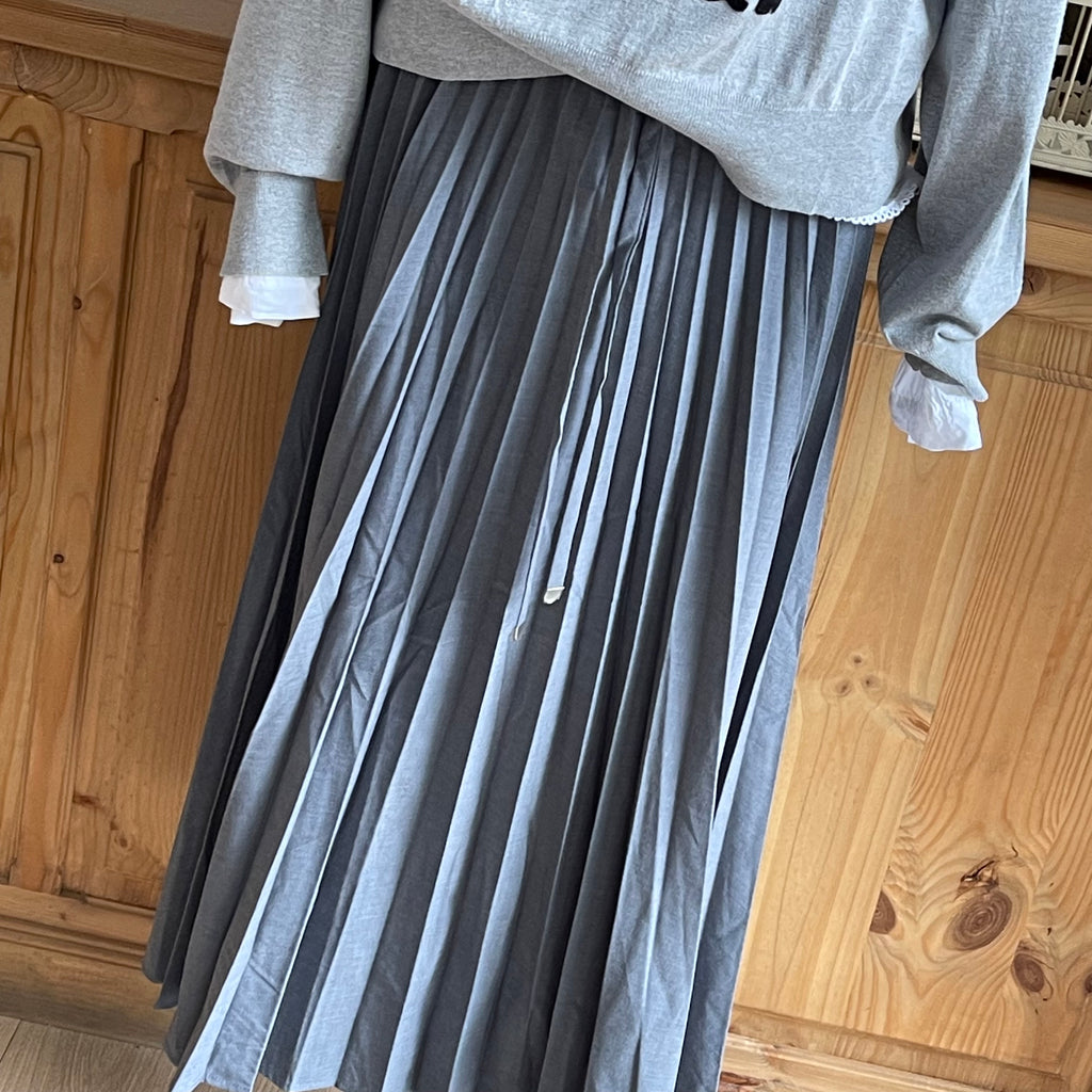 FALDA PLISADA GRIS