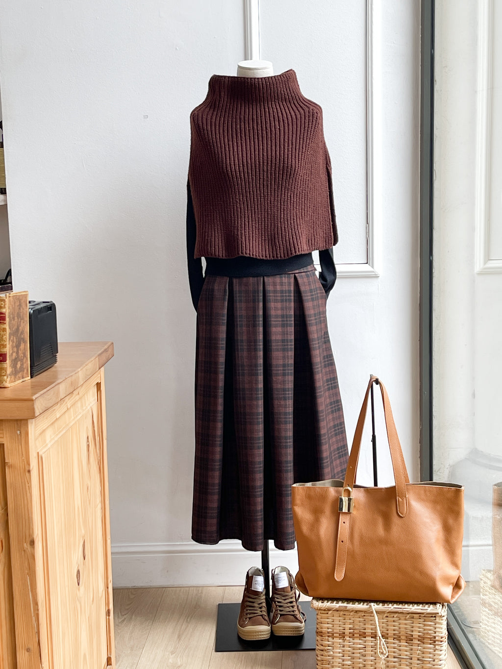 FALDA NORWICH MARRÓN