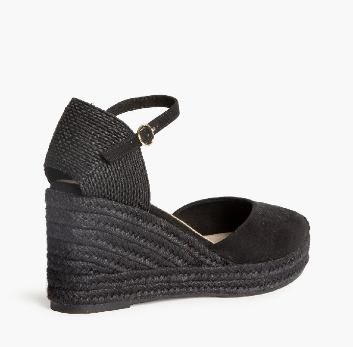 SANDALIA CUÑA NEGRA