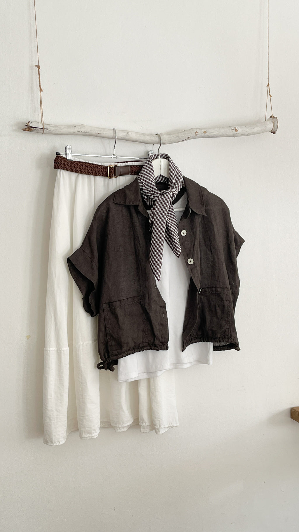 CHAQUETA LINO MARRÓN