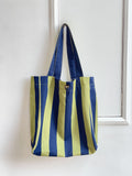 BOLSO RAYAS AZUL