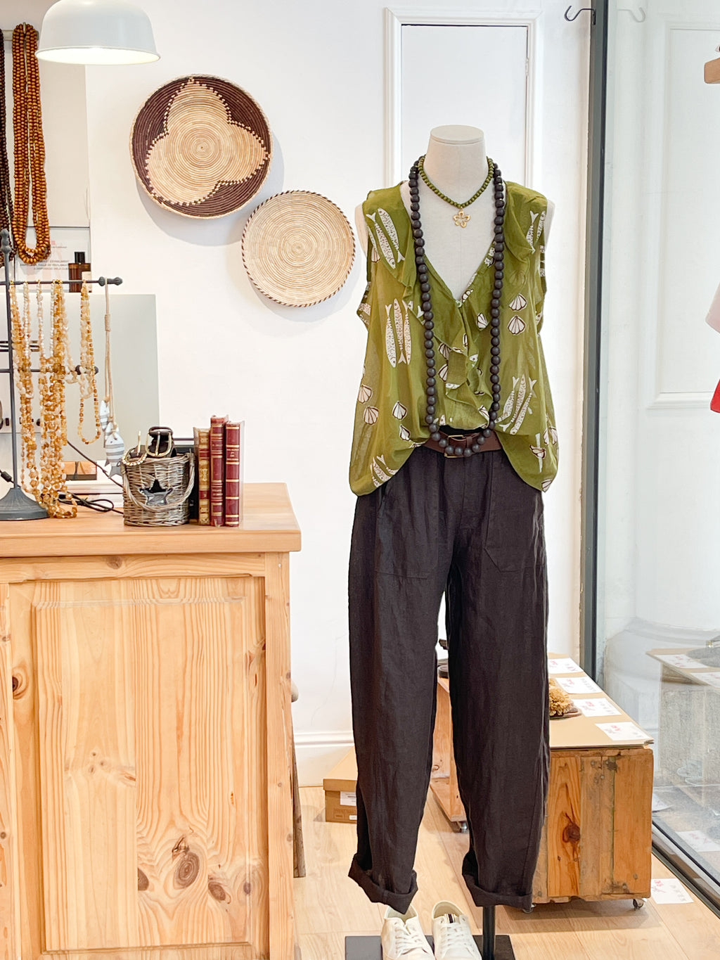 PANTALÓN LINO MARRÓN