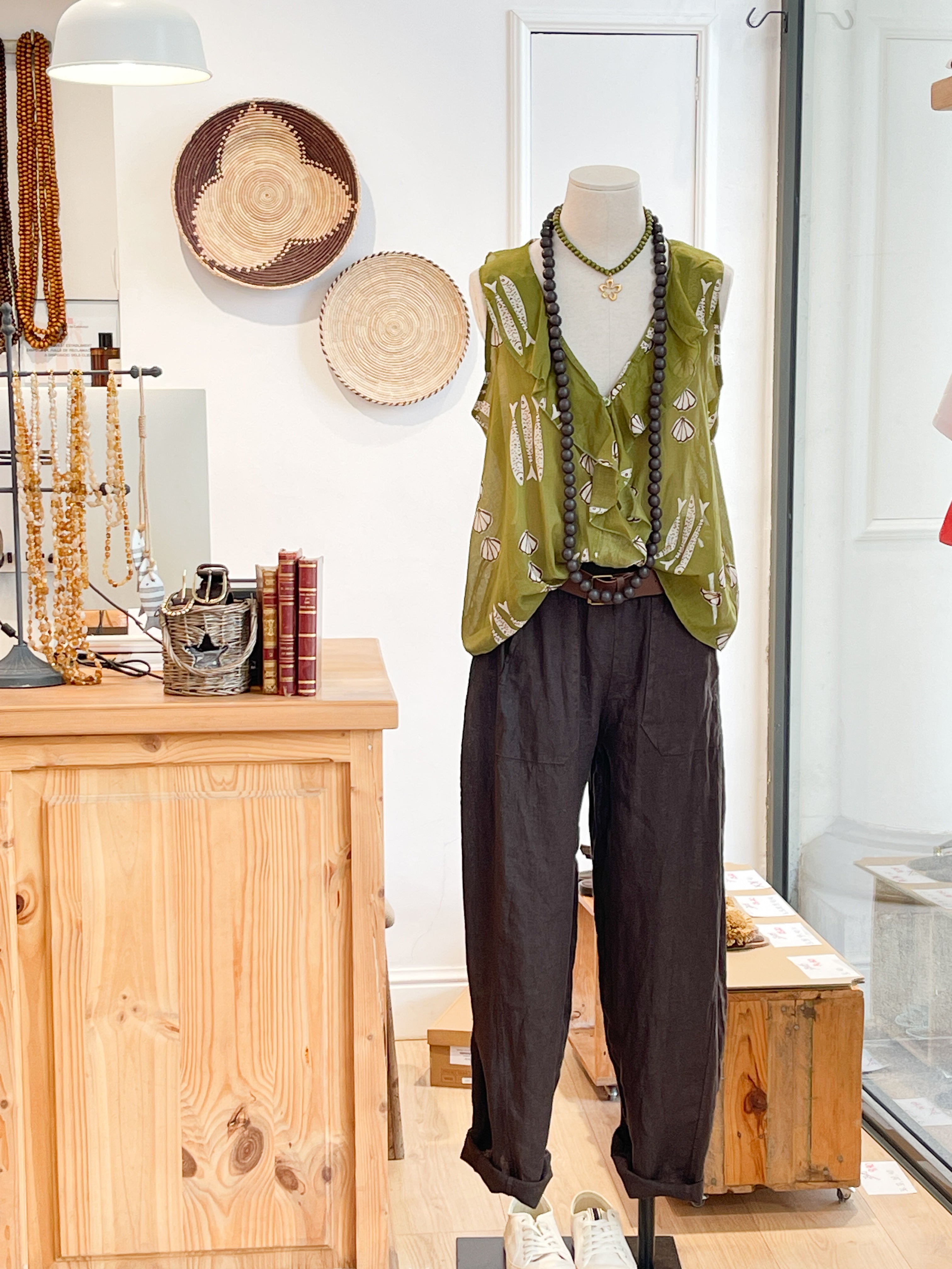 PANTALÓN LINO MARRÓN