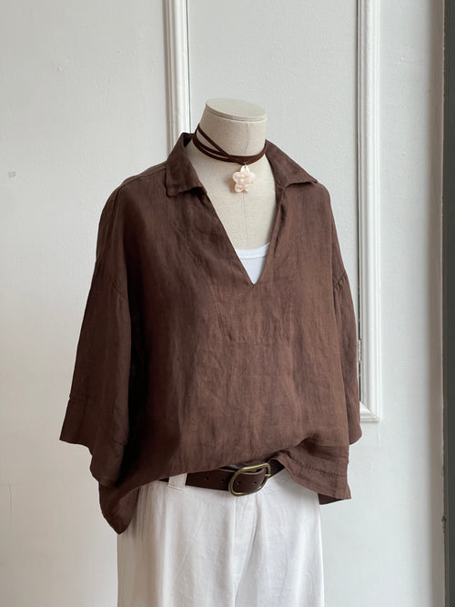 BLUSA AMARAL MARRÓN