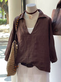 BLUSA AMARAL MARRÓN