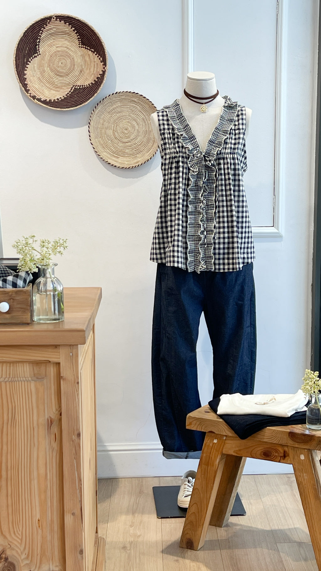 BLUSA VICHY AZUL
