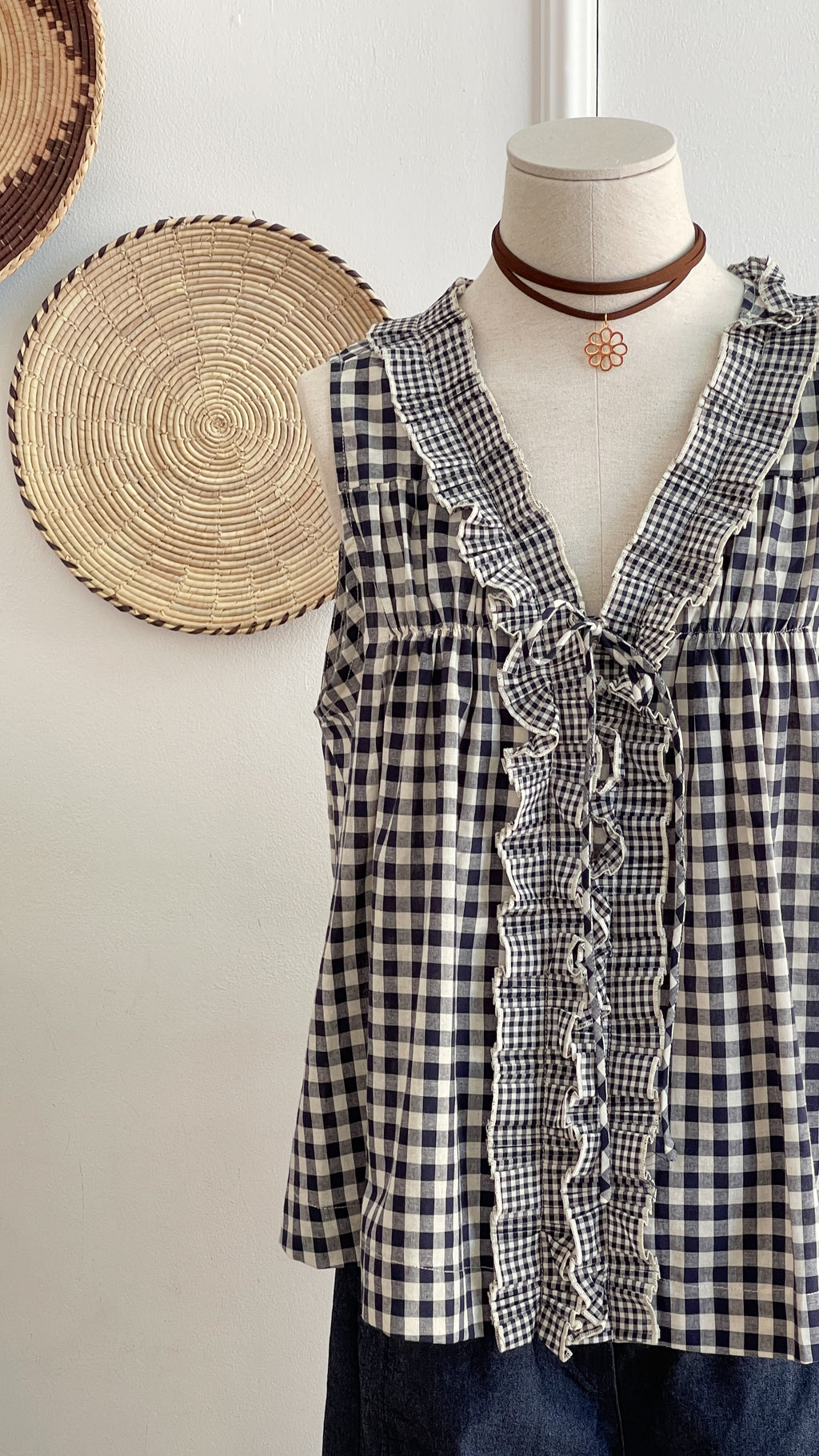 BLUSA VICHY AZUL