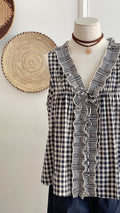 BLUSA VICHY AZUL