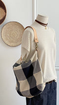 BOLSO CUADROS AZUL