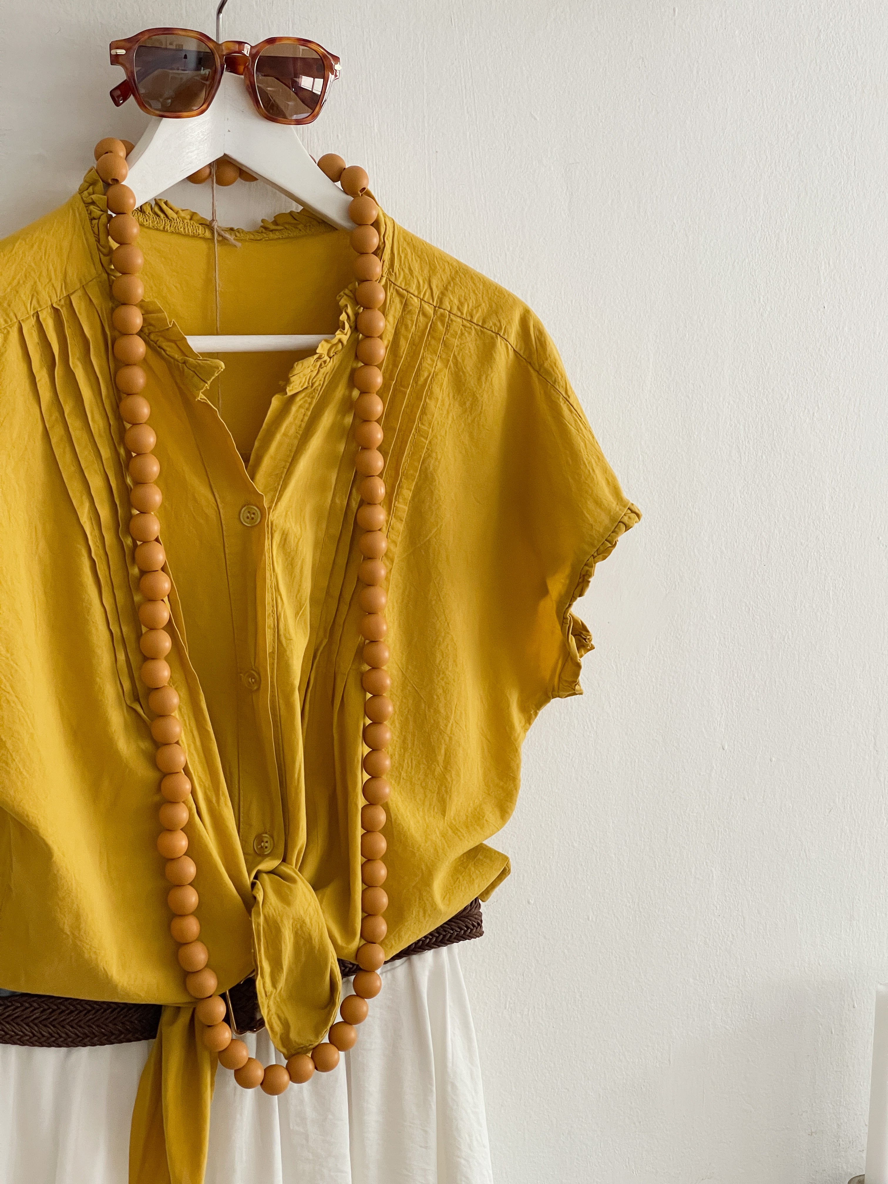 BLUSA CASSANDRA MOSTAZA