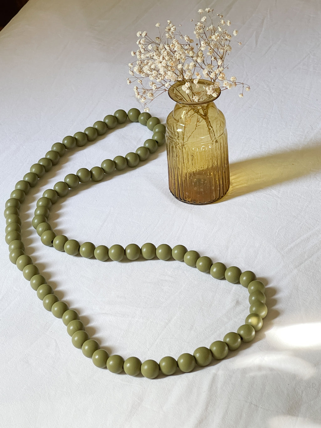 COLLAR LARGO BOLAS VERDE