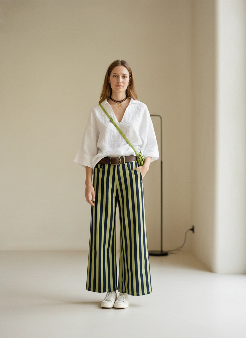 PANTALÓN RAYAS AZUL