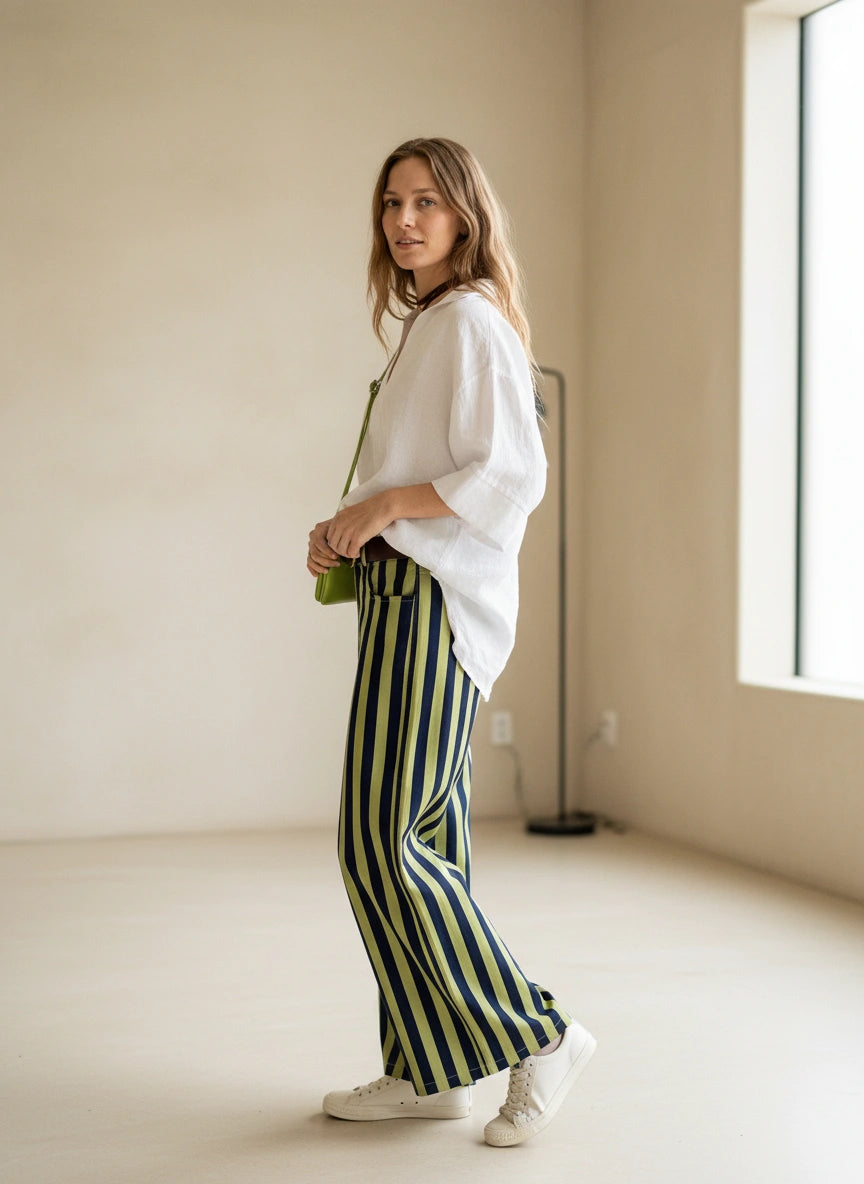PANTALÓN RAYAS AZUL